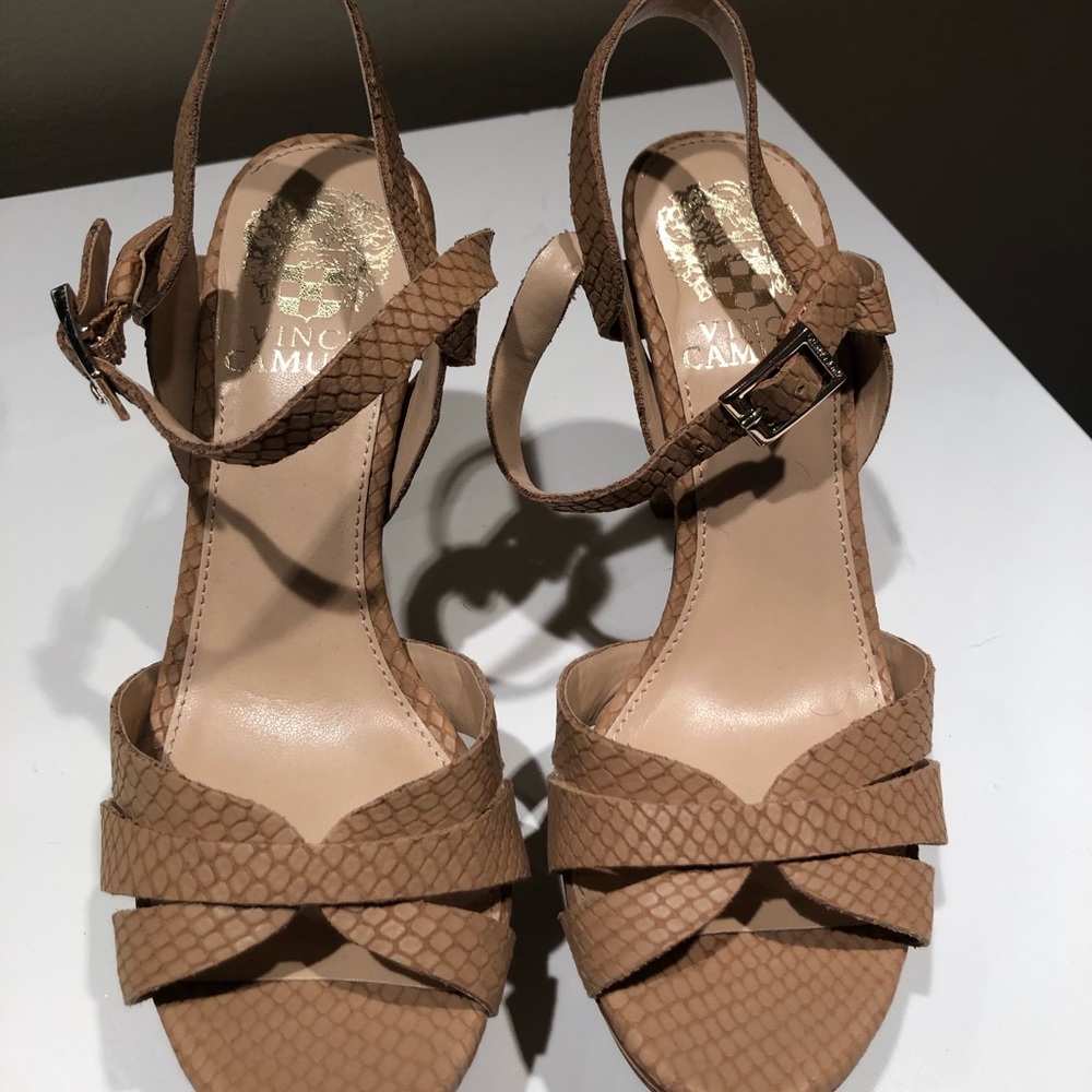 Nude high heel sandals